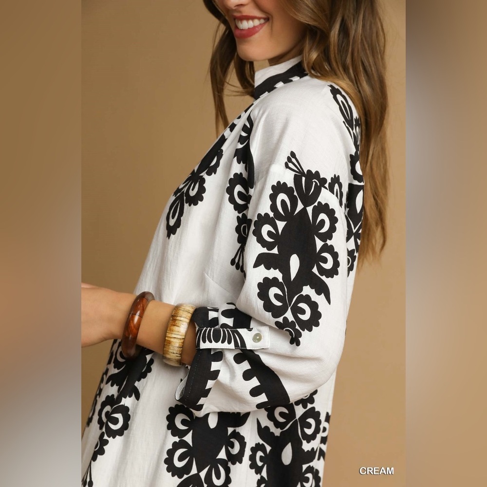 Umgee Abstract Print Midi Dress🆕 - Picture 4 of 5